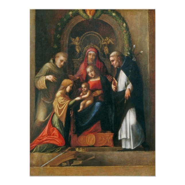 Póster O Casamento Místico da Santo Catherine (Frente)