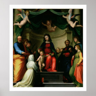 Póster O casamento místico de St. Catherine de Siena com