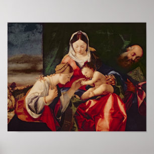 Póster O casamento místico do santo Catherine, 1505/8