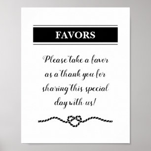 Poster O casamento náutico do coração da corda favorec