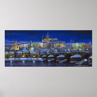Poster O Castelo de Praga Panorama Charles Bridge Praga