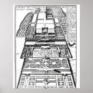 Póster O castelo novo de Santo-Germano-en-Laye, 1614 (en