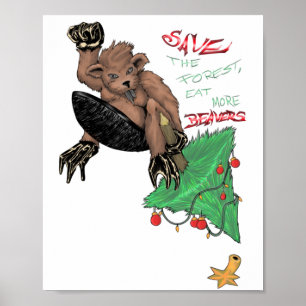 Poster O castor diz desenho em quadrinhos