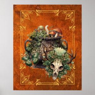 Poster O Cauldron da Bruxa da Floresta Arte Digital