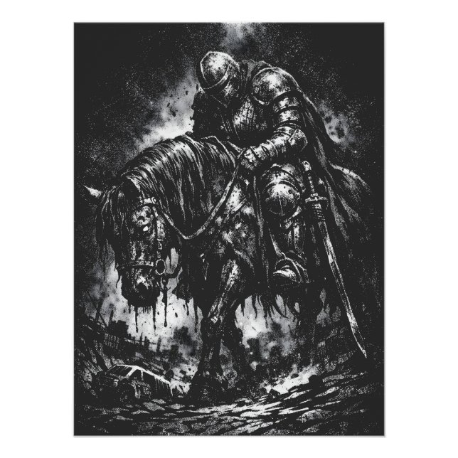 Póster O Cavaleiro Caído por BurnsInHell (Frente)