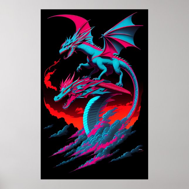 Poster O Cavaleiro de Surf do Dragão (Frente)