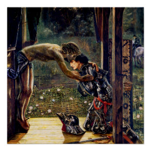 Póster O Cavaleiro Misericordioso por Edward Burne-Jones
