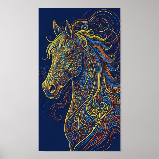 Poster O cavalo azul (Frente)