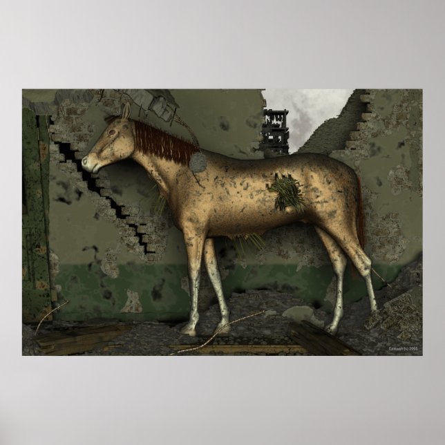 Póster O cavalo da palha (Frente)