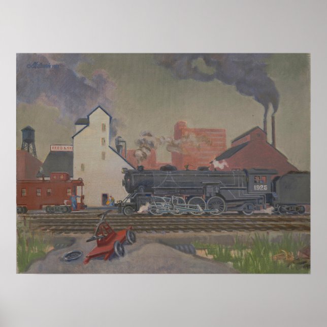 Poster O Cavalo de Ferro - Arte do Comboio Kulhanek (Frente)