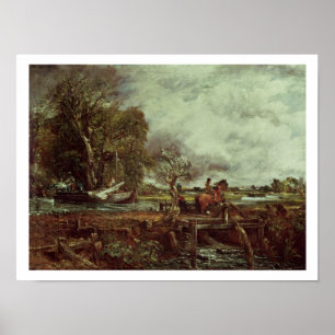 Poster O Cavalo Leaping, c.1825 (óleo na canvas)