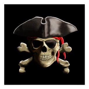 Póster O Caveira Pirata do Jolly Roger