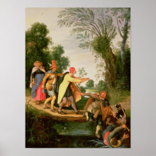 Póster O cego conduzindo as cortinas