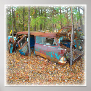 Poster O cemitério de automóveis sonha a oxidação do