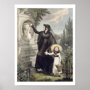 Poster O cemitério de Pere Lachaise, impresso por Charle
