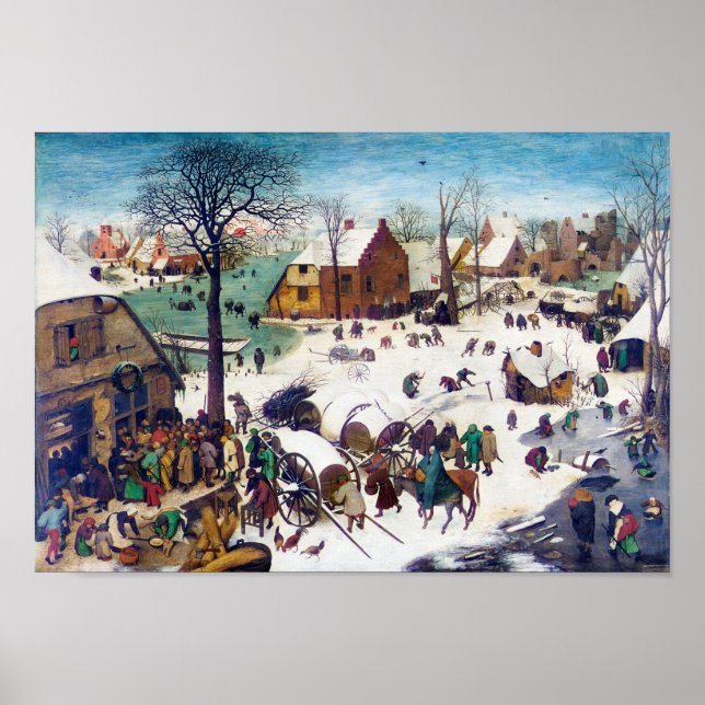 Poster O Censo de Belém, Pieter Bruegel (Frente)