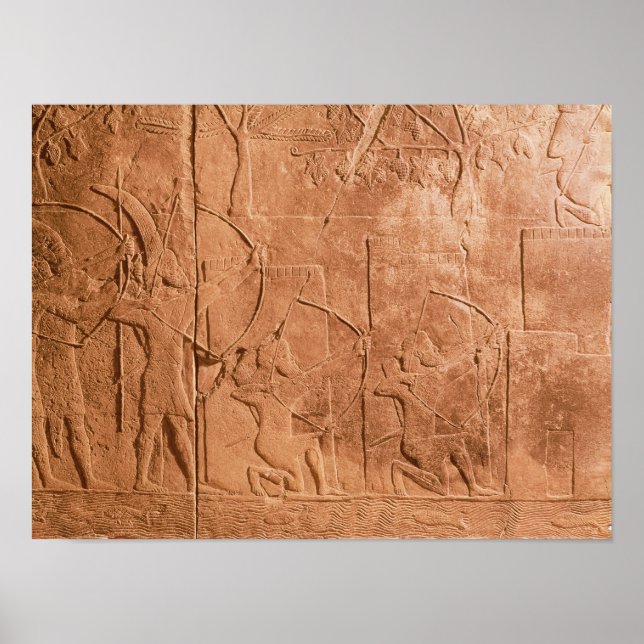 Póster O cerco de Alammu pelo exército de Sennacherib (Frente)