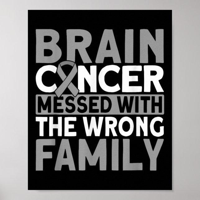 Poster O Cérebro Se Encaixa Com O Cancer Do Cérebro Da Fa (Frente)