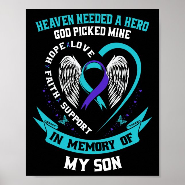 Poster O Céu Precisava De Um Herói Que Deus Pegou O Meu F (Frente)