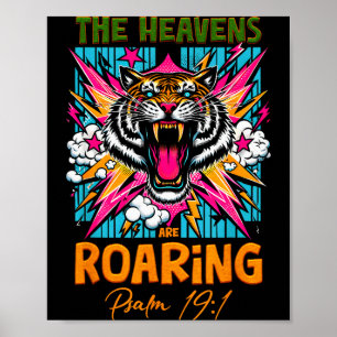 Poster O Céu Rugindo Salmo 19 1 Fé Cristã T