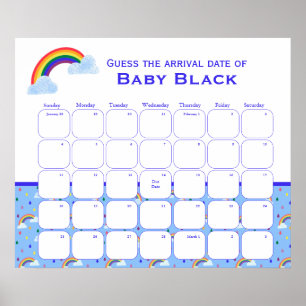 Poster O Chá de fraldas Da Tempestade Rainbow Adivinha A