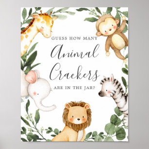 Poster O Chá de fraldas Safari Adivinha Quantos Santuário