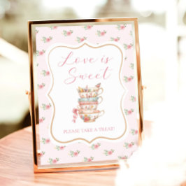 Poster O Chá de panela do Tea Party Love é um favor doce