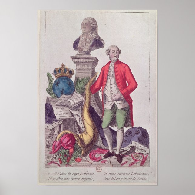Póster O chamado de Jacques Necker 16 de julho de 1789 (Frente)