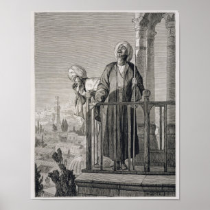 Poster O Chamado de Muezzin à Oração, século XIX