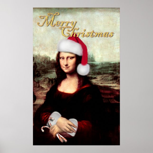 Póster O Chapéu Natal de Mona Lisa (Frente)