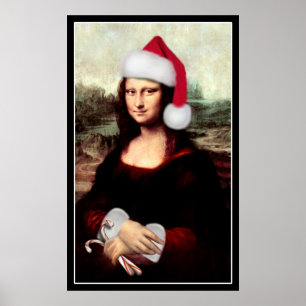 Póster O Chapéu Natal de Mona Lisa
