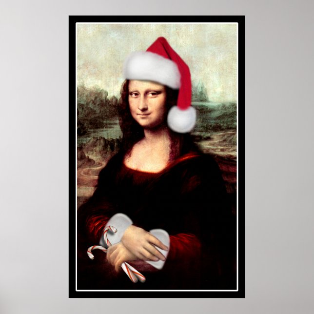 Póster O Chapéu Natal de Mona Lisa (Frente)