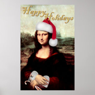 Póster O Chapéu Natal de Mona Lisa