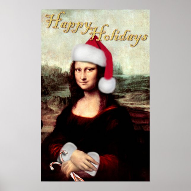 Póster O Chapéu Natal de Mona Lisa (Frente)