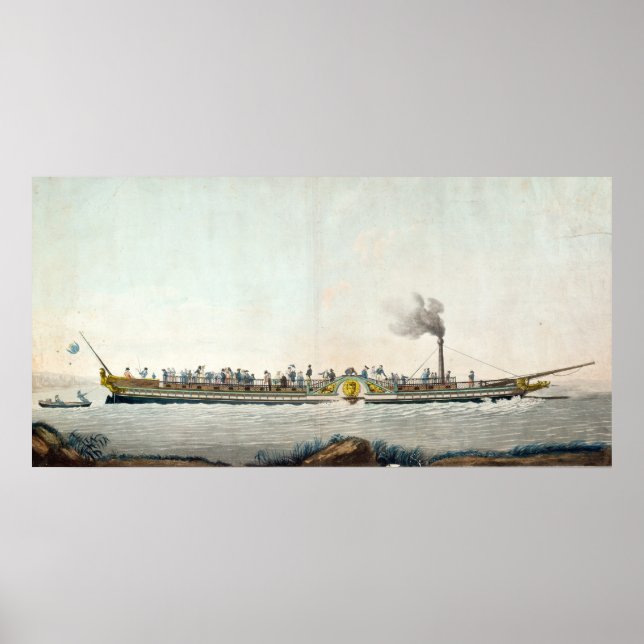 Póster O Charles-Philippe, o primeiro barco a vapor (Frente)