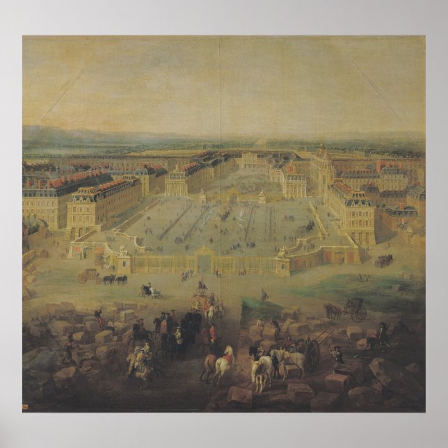 Póster O Chateau de Versailles e o Local (Frente)
