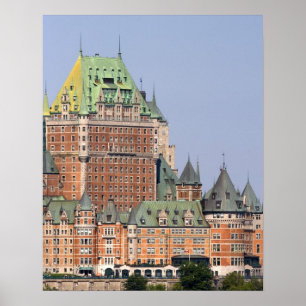 Poster O Chateau Frontenac na cidade de Quebec, Canadá.