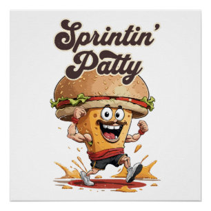 Póster O Cheeseburger Correndo