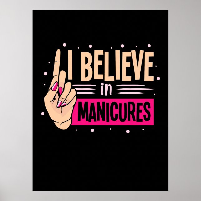 Poster O Chefe Nail Acredita Em Manicuras (Frente)