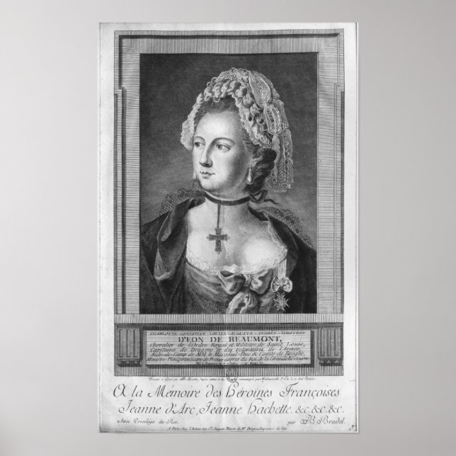 Poster O Chevalier d'Eon, vestido de mulher (Frente)