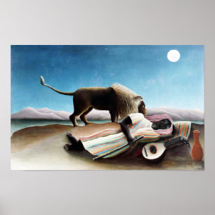 Poster O cigano adormecido, Henri Rousseau (1897)