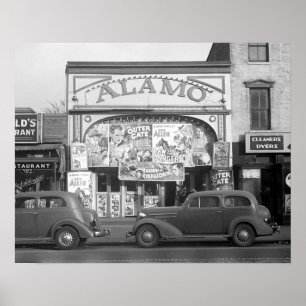 Póster O Cinema Alamo, 1937. Foto Antiga