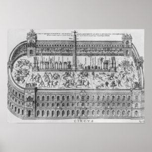 Póster O circo Maximus em Roma, c.1600