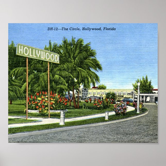 Poster O Círculo, Hollywood, Florida Vintage (Frente)