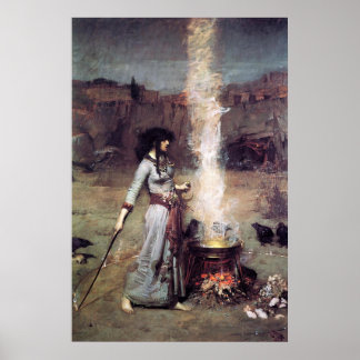 Poster O Círculo Mágico de John William Waterhouse -1886