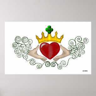 Poster O Claddagh (cor completa)