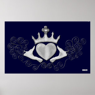 Poster O Claddagh (prata)