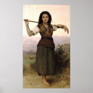 Póster O clássico 1889 de Bouguereau que pinta o