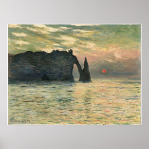 Póster O Cliff em Etretat, 1883