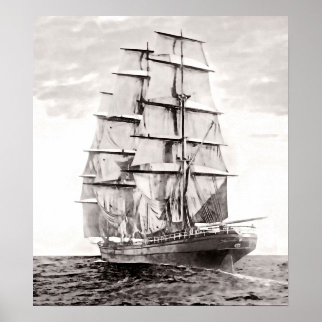 Póster O Clipper "Cutty Sark" 1869 (Frente)